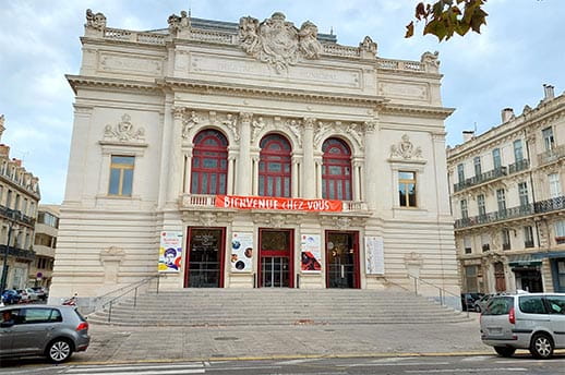Théâtre Molière Sète National Stage and the Bassin de Thau in Sète, France